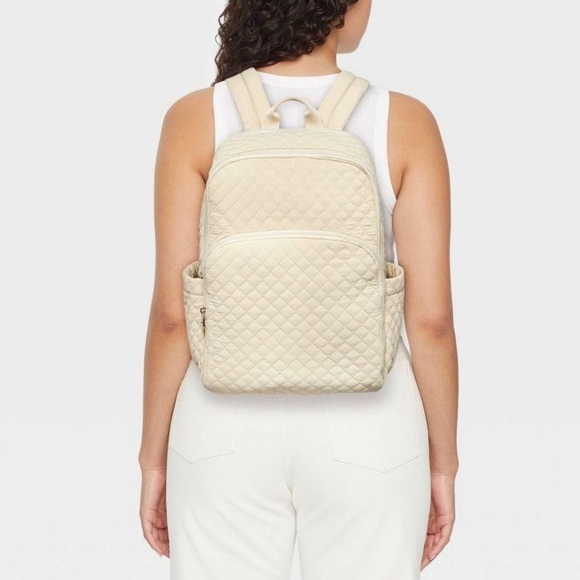 Universal Thread Quilted Tan Backpack - Picture 4 of 5